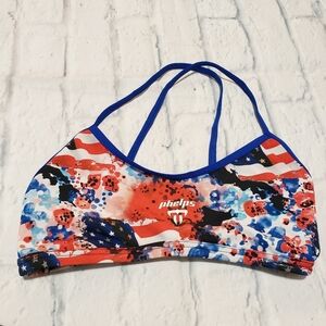Micheal Phelps Patriotic Bathing Suit Top Red, White, and Blue
